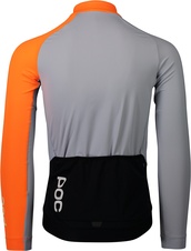 Cyklistický dres Cyklistické šortky POC Essential Road Mid LS Jersey Granite Grey/Zink Orange