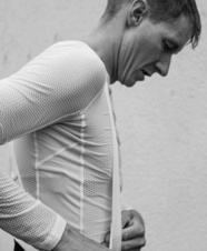 Cyklistický dres POC Essential Layer LS jersey Hydrogen White - Cyklistický dres POC Essential Layer LS jersey Hydrogen White