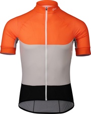 Cyklistický dres POC Essential Road Light Jersey Granite Grey/Zink Orange