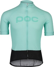 Dámský cyklistický dres POC W's Essential Road Logo jersey Lt Fluorite Green/Fluorite Green