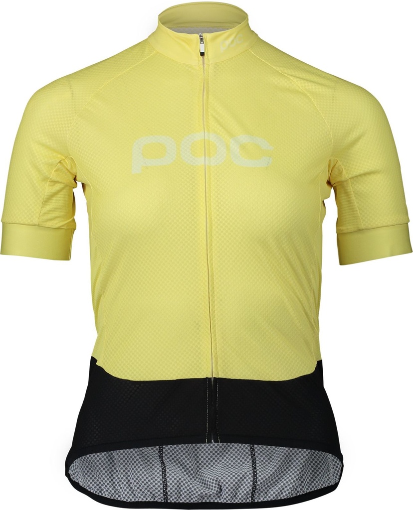 Dámský cyklistický dres POC W's Essential Road Logo jersey Lt Sulfur Yellow/Sulfur Yellow - Dámský cyklistický dres POC W's Essential Road Logo jersey Lt Sulfur Yellow/Sulfur Yellow