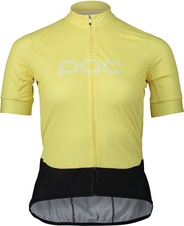 Dámský cyklistický dres POC W's Essential Road Logo jersey Lt Sulfur Yellow/Sulfur Yellow