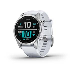 Garmin Fenix 7S PRO Glass, Silver / White Band - Garmin Fenix 7S PRO Glass, Silver / White Band