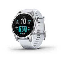 Garmin Fenix 7S PRO Glass, Silver / White Band