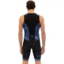 Pánská triatlonová kombinéza Zone3 ACTIVATE+ TROPICAL PALM SLEEVELESS TRISUIT  - Navy/Blue - Pánská triatlonová kombinéza Zone3 ACTIVATE+ TROPICAL PALM SLEEVELESS TRISUIT  - Navy:Blue 4