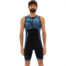 Pánská triatlonová kombinéza Zone3 ACTIVATE+ TROPICAL PALM SLEEVELESS TRISUIT  - Navy/Blue - Pánská triatlonová kombinéza Zone3 ACTIVATE+ TROPICAL PALM SLEEVELESS TRISUIT  - Navy:Blue 3