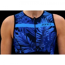 Pánská triatlonová kombinéza Zone3 ACTIVATE+ TROPICAL PALM SLEEVELESS TRISUIT  - Navy/Blue - Pánská triatlonová kombinéza Zone3 ACTIVATE+ TROPICAL PALM SLEEVELESS TRISUIT  - Navy:Blue 5