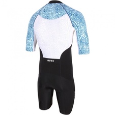 Pánská triatlonová kombinéza Zone3 Lava Short Sleeve Trisuit - Kona Print - Black/White/Blue - Pánská triatlonová kombinéza Zone3 Lava Short Sleeve Trisuit - Kona Print - Black:White:Blue 2