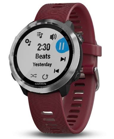 Garmin Forerunner 645 Music Optic, Steel, Red band - img (2)