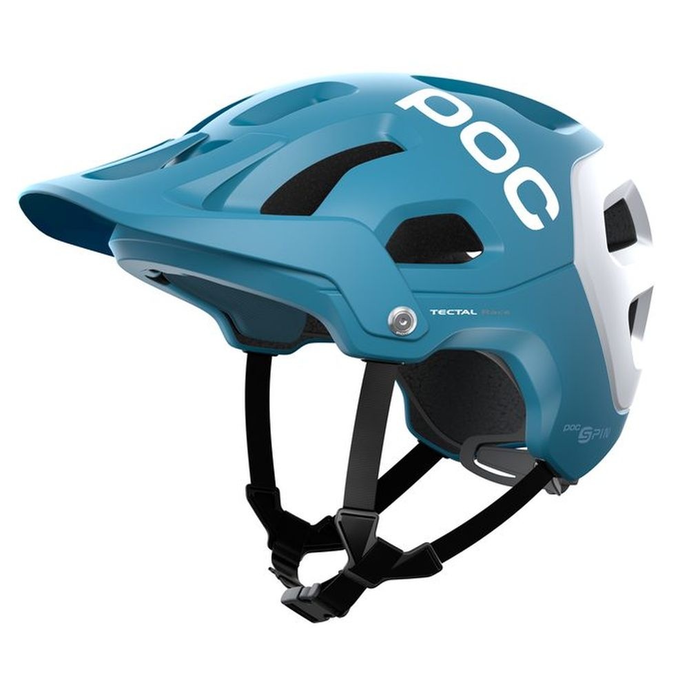 Cyklistická helma POC Tectal Race SPIN Basalt Blue/Hydrogen White Matt  - Cyklistická helma POC Tectal Race SPIN Basalt Blue/Hydrogen White Matt 