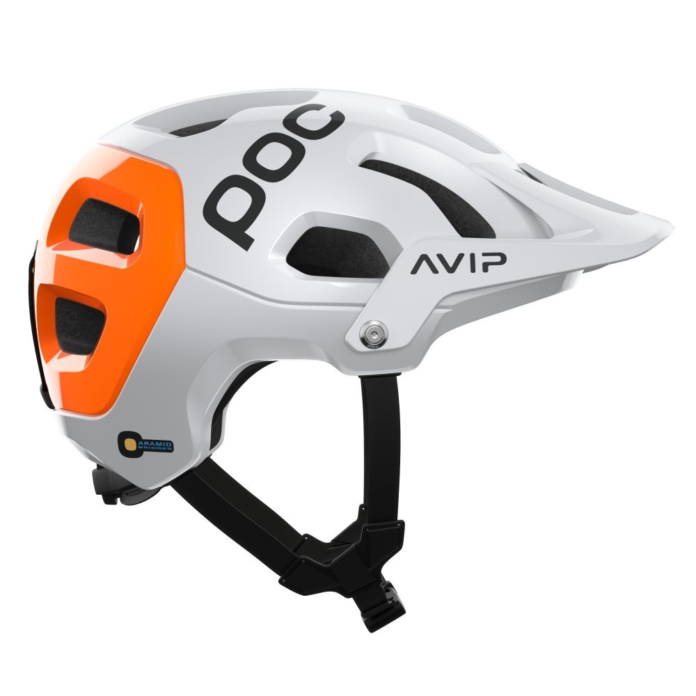 Cyklistická helma POC Tectal Race MIPS NFC Hydrogen White/Fluorescent Orange AVIP - pc105828043-02