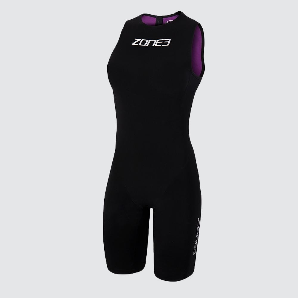 Dámský swimskin Zone3 Streamline Sleeveless Swimskin - women-s-steamline-sleeveless-swimskin-black-purple-xl
