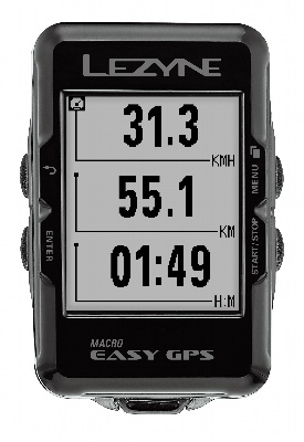 GPS cyklopočítač Lezyne MACRO EASY GPS BLACK - macro-easy-gps-black