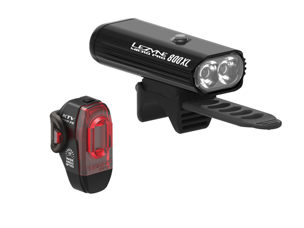 Přední a zadní světlo Lezyne MICRO PRO 800XL / KTV PRO PAIR BLACK / BLACK - micro-pro-800xl-ktv-pro-pair-black-black