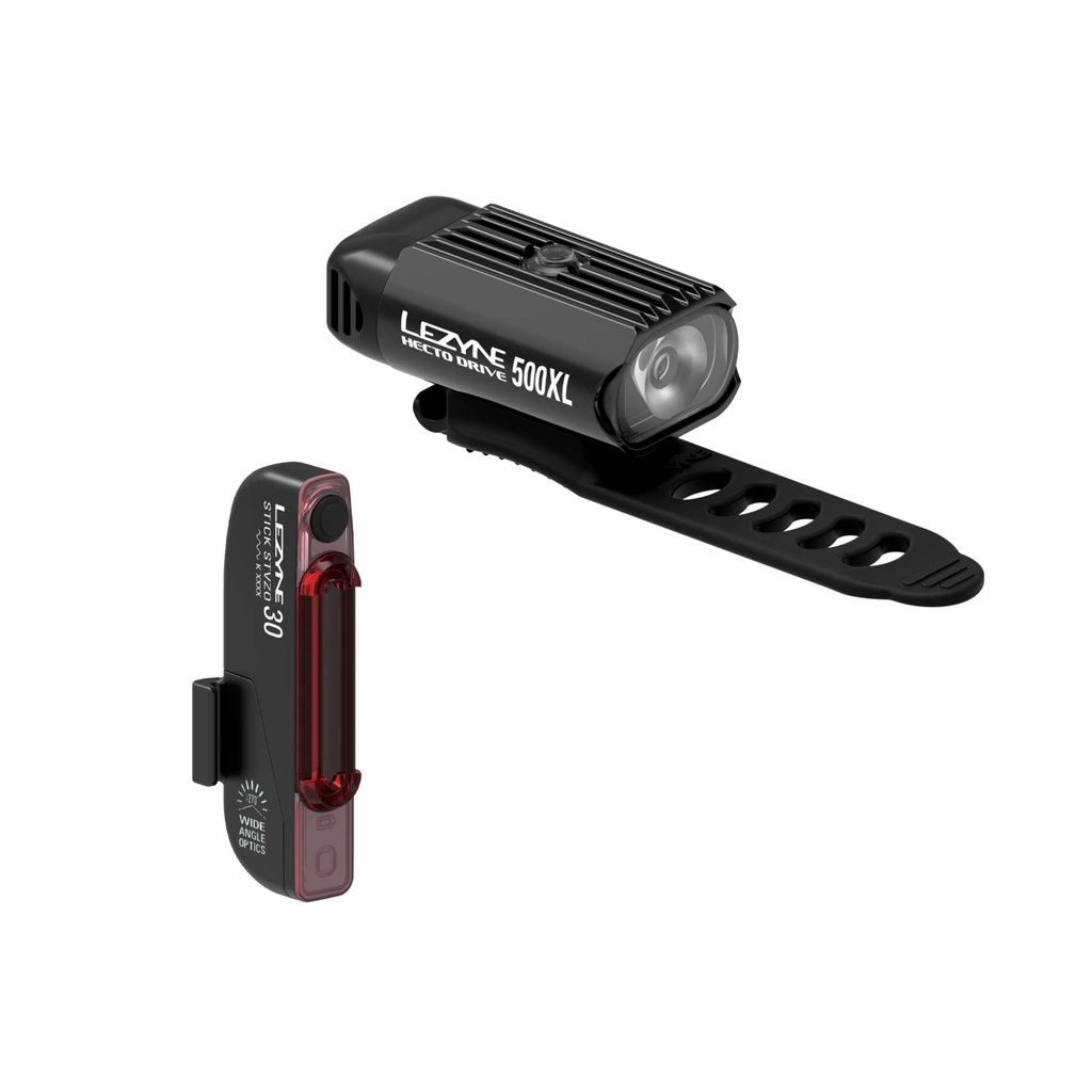 Přední světlo Lezyne HECTO DRIVE 500XL / STICK PAIR BLACK / BLACK - hecto-drive-500xl-stick-pair-black-black