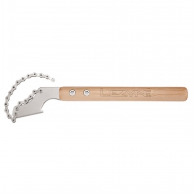 Stahovák kazety Lezyne CLASSIC CHAIN ROD NICKEL/WOOD - classic-chain-rod-nickel-wood