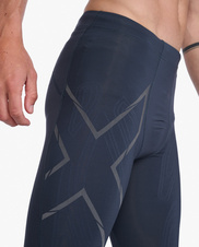 Pánské lehké kompresní punčochy 2XU India Ink/Black Reflective - MA5305b-IDKBRF_4