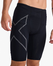 Pánské lehké kompresní kraťasy 2XU Black/ Black Reflective - MA5331b-BLKBRF_4