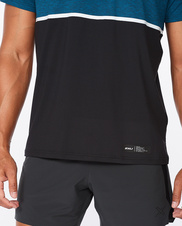 Pánské tričko 2XU Aquamarine/Black velikost M - MR6477a-AMEBLK_5