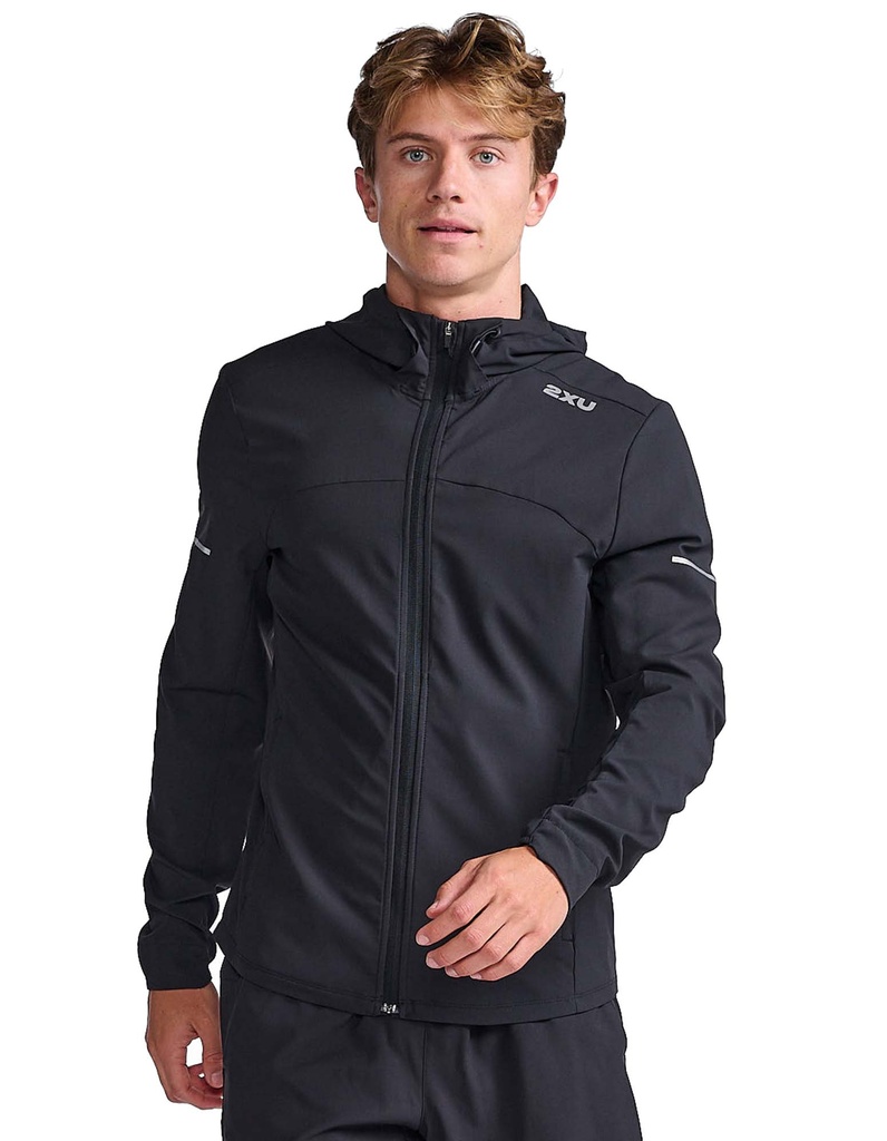 Pánská šusťáková bunda 2XU Black/Silver Reflective - MR6858a-BLKSRF_1