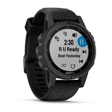 Garmin Fenix 5S Plus Sapphire Black, Black Band