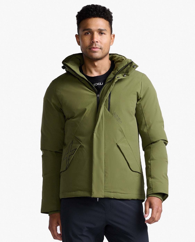 Pánská zimní bunda 2XU  Moss/Black - MR6886a-WMOBLK_1