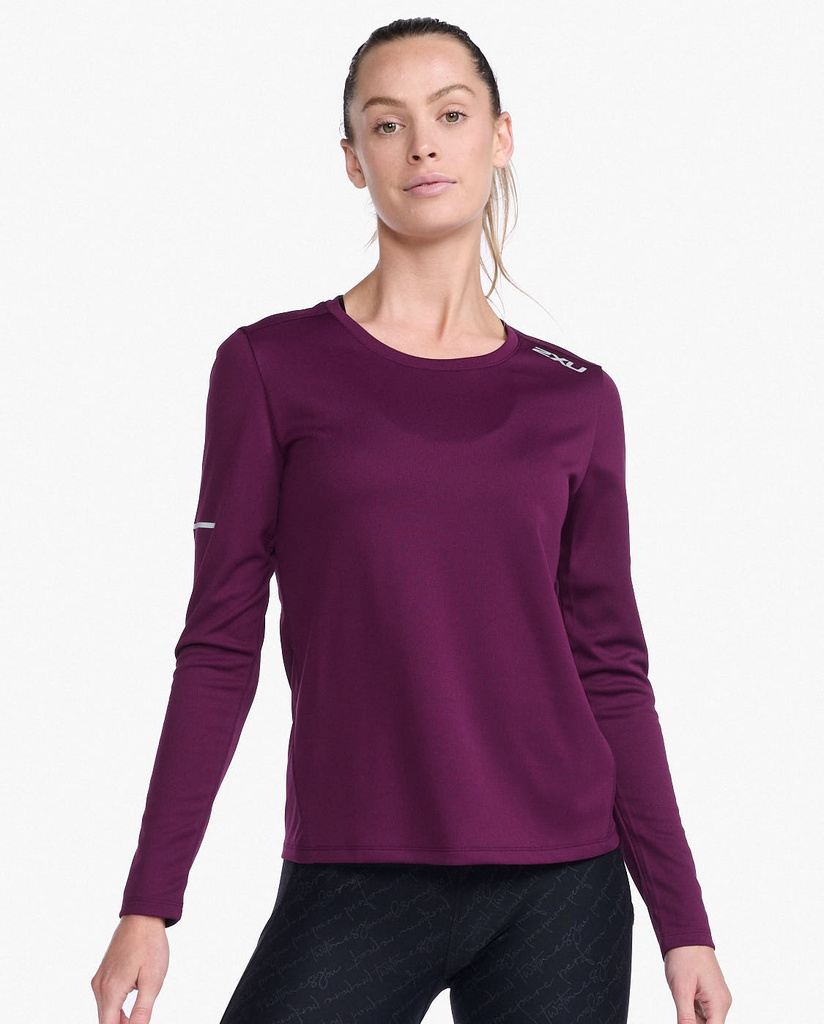 Dámské tričko 2XU Beet/Silver Reflective - WR6564a-BETSRF_1