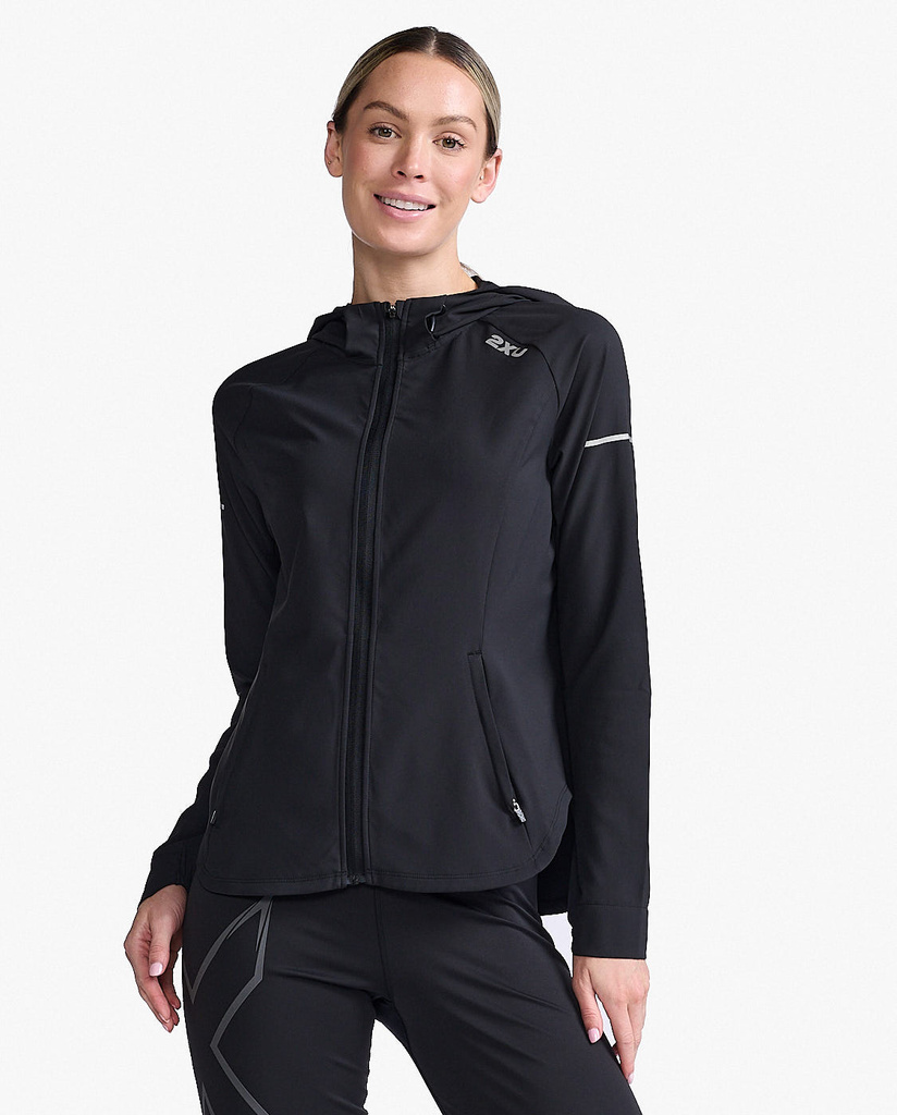 Dámská lehká AERO bunda 2XU Black/Silver Reflective - WR6859a-BLKSRF_1