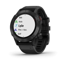 Garmin Fenix 6 PRO Glass, Black/Black Band (MAP/Music)