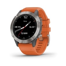 Garmin Fenix 6 PRO Sapphire, Titanium/Orange Band (MAP/Music)