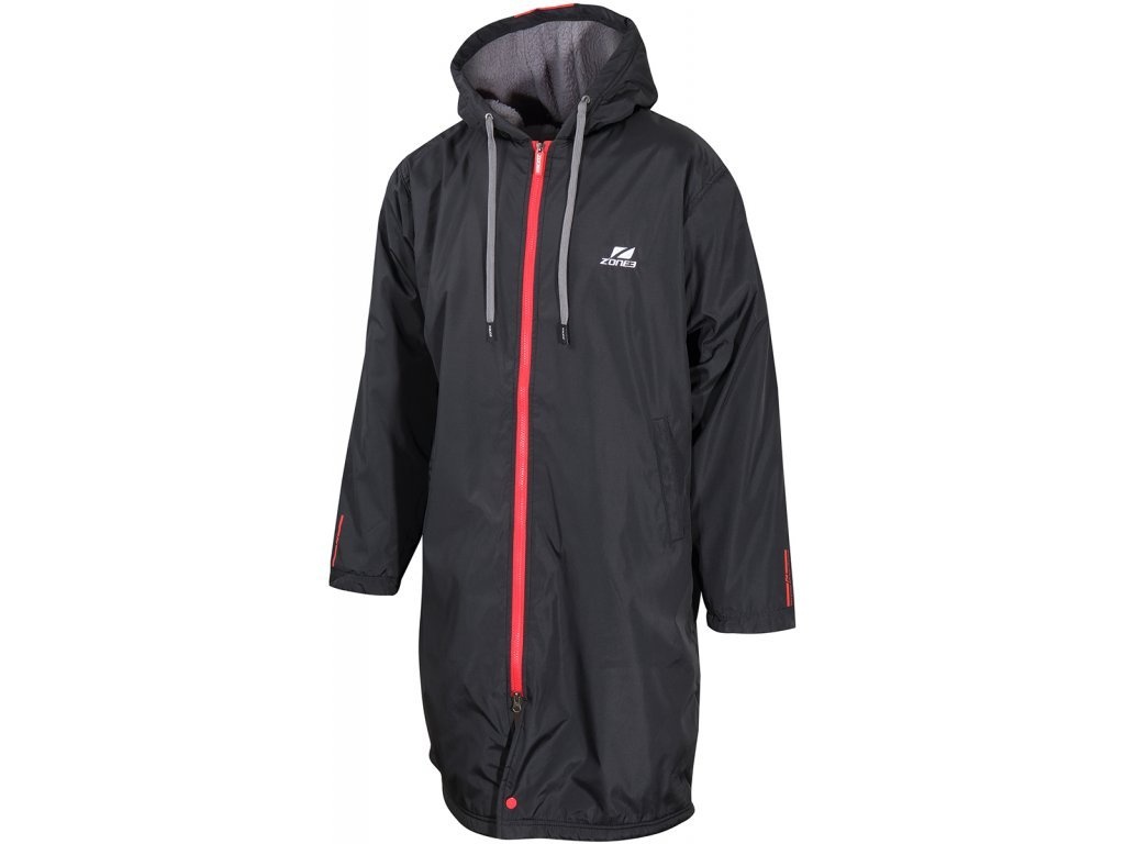Zone3 Polar Fleece Parka Robe Jacket / Black/Grey  - 1656_21616-4-zone3-polar-fleece-parka-robe-jacket-changing-robes-black-grey-2019-cw19wxfpj101-m