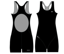 Zone3 Dámské plavky 'Ows Renew’ Short Leg Knee Skin Costume / Black/White  - Výstřižek