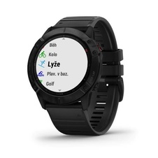 Garmin Fenix 6X PRO Glass, Black/Black Band (MAP/Music)