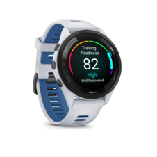 Garmin Forerunner 265, luneta Black, pouzdro White, řemínek silicone White/Blue - Forerunner265_HR_2002.57