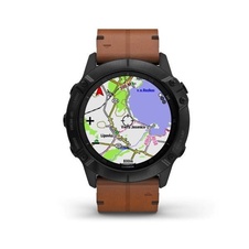 Garmin Fenix 6X PRO Sapphire, BlackDLC/BrownLeather Band (MAP/Music)