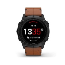 Garmin Fenix 6X PRO Sapphire, BlackDLC/BrownLeather Band (MAP/Music)