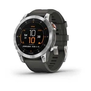 Garmin epix™ (Gen 2) – Standard Edition | 47 mm, Slate Steel / Black Band - epix