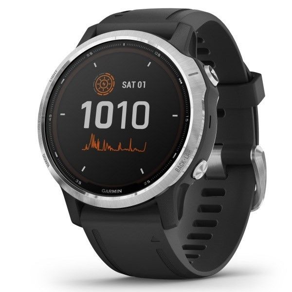 Garmin Fenix 6S Solar, Silver/Black Band
