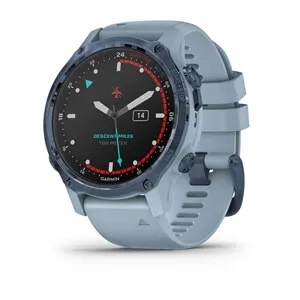 Garmin Descent Mk2S, Mineral Blue/ SeaFoam Silicone Band - descent mks