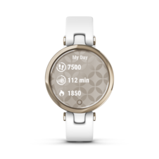 Garmin Lily – Sport Edition, Luneta v barvě Cream Gold, tělo White, silikonový řemínek - Lily_HR_1001.15
