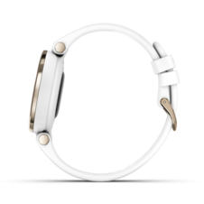 Garmin Lily – Sport Edition, Luneta v barvě Cream Gold, tělo White, silikonový řemínek - Lily_HR_1005
