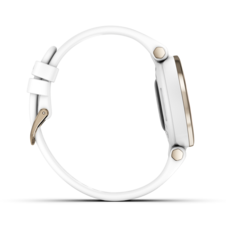 Garmin Lily – Sport Edition, Luneta v barvě Cream Gold, tělo White, silikonový řemínek - Lily_HR_1003