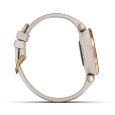 Garmin Lily – Sport Edition, Luneta v barvě Rose Gold, tělo Light Sand, silikonový řemínek - Lily_HR_2003