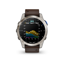Garmin D2 Mach1, Sapphire Titan/ Brown Leather Band - D2Mach1_HR_2001.62