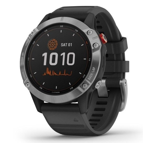Garmin Fenix 6 Solar, Silver/Black Band