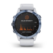 Garmin Fenix 6 PRO Solar, Titanium Blue/White Band (MAP/Music)