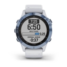 Garmin Fenix 6 PRO Solar, Titanium Blue/White Band (MAP/Music)