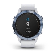 Garmin Fenix 6 PRO Solar, Titanium Blue/White Band (MAP/Music)