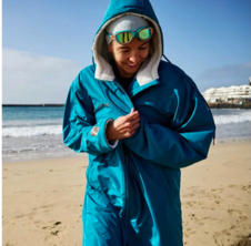ZONE3 Recycled Parka / Changing Robe - Teal / Copper - Snímek obrazovky 2025-07-18 v 20.12.26
