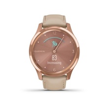 Garmin Vivomove 3 Luxe, 18K RoseGold/SandLeather Band